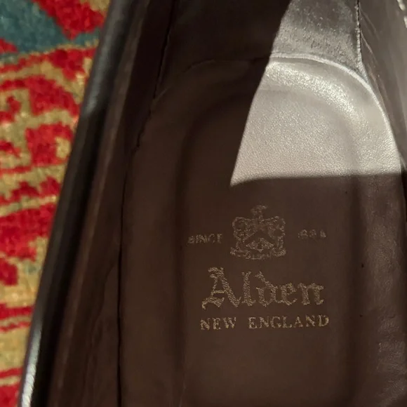 Alden Black Leather Slip-On Loafers - Picture 3 of 4